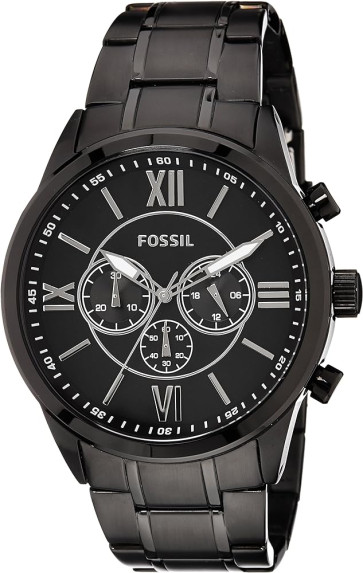 Correa de reloj Fossil BQ1127 Acero inoxidable Negro 26mm
